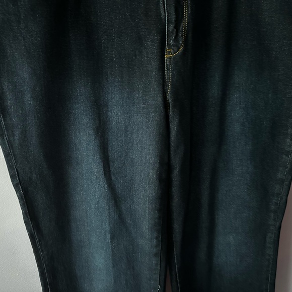 Pilcro Anthropologie 18W NWT Dark Wash Bootcut Jeans with Side Hem Slit - Picture 3 of 11